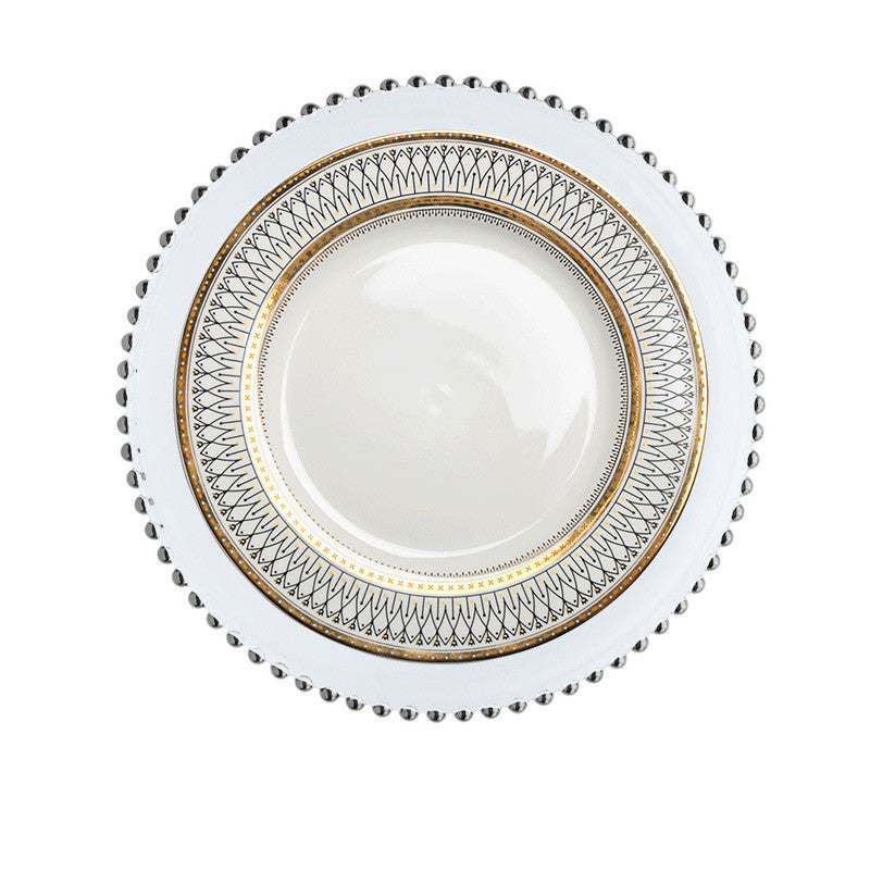 European-style Gold Ceramic Plate