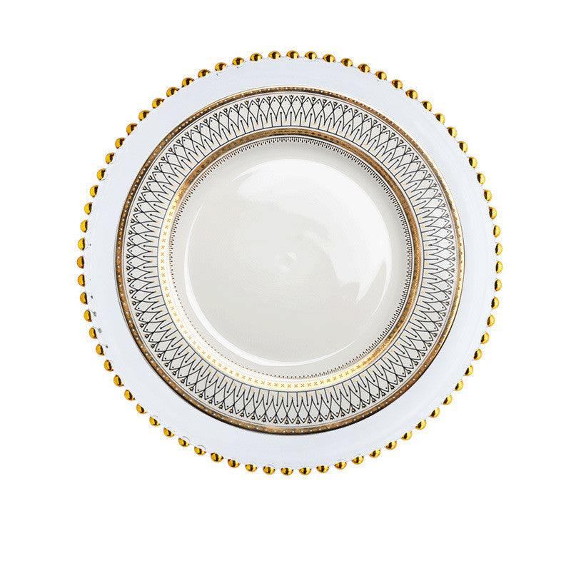 European-style Gold Ceramic Plate