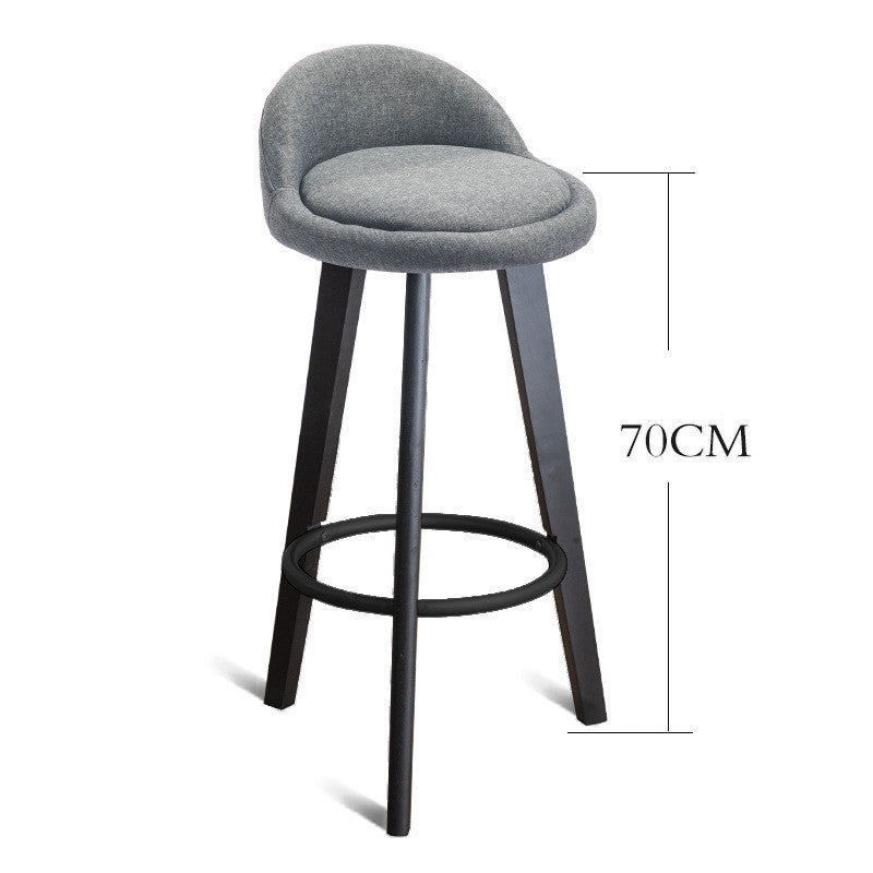 Solid Wood Modern Simple Bar Stool Chair Nordic Creative