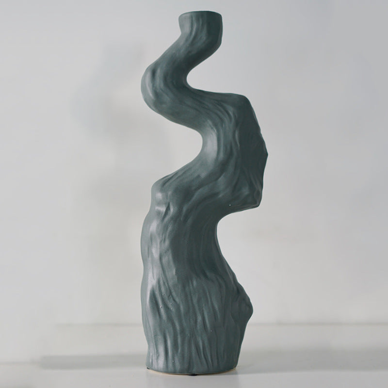 Twist-shaped Ceramic Flower Ware Dried Flower Flower Ware