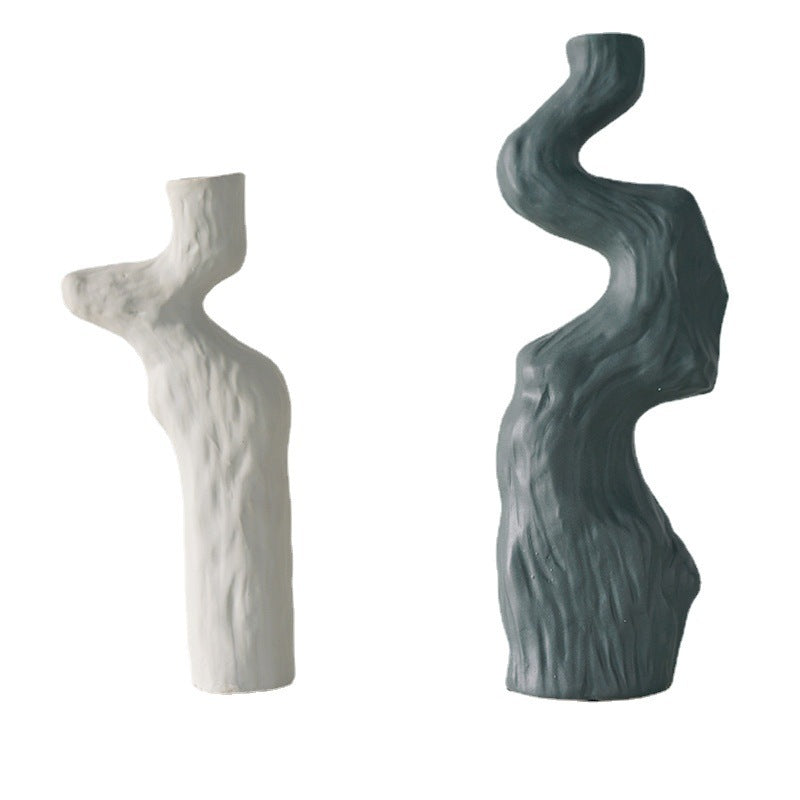 Twist-shaped Ceramic Flower Ware Dried Flower Flower Ware