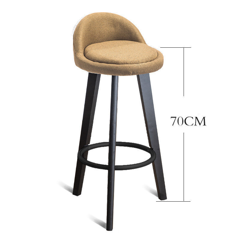 Solid Wood Modern Simple Bar Stool Chair Nordic Creative